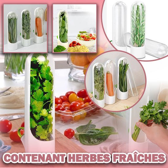 Contenant herbes fraîches - Aimerangement.com